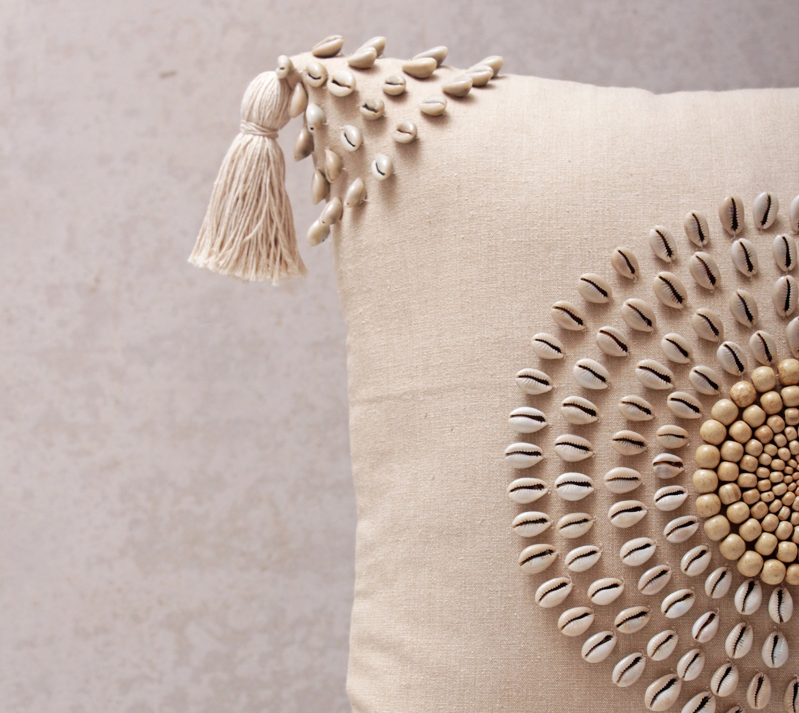 JUNIPER Light Beige Cotton Cushion Cover