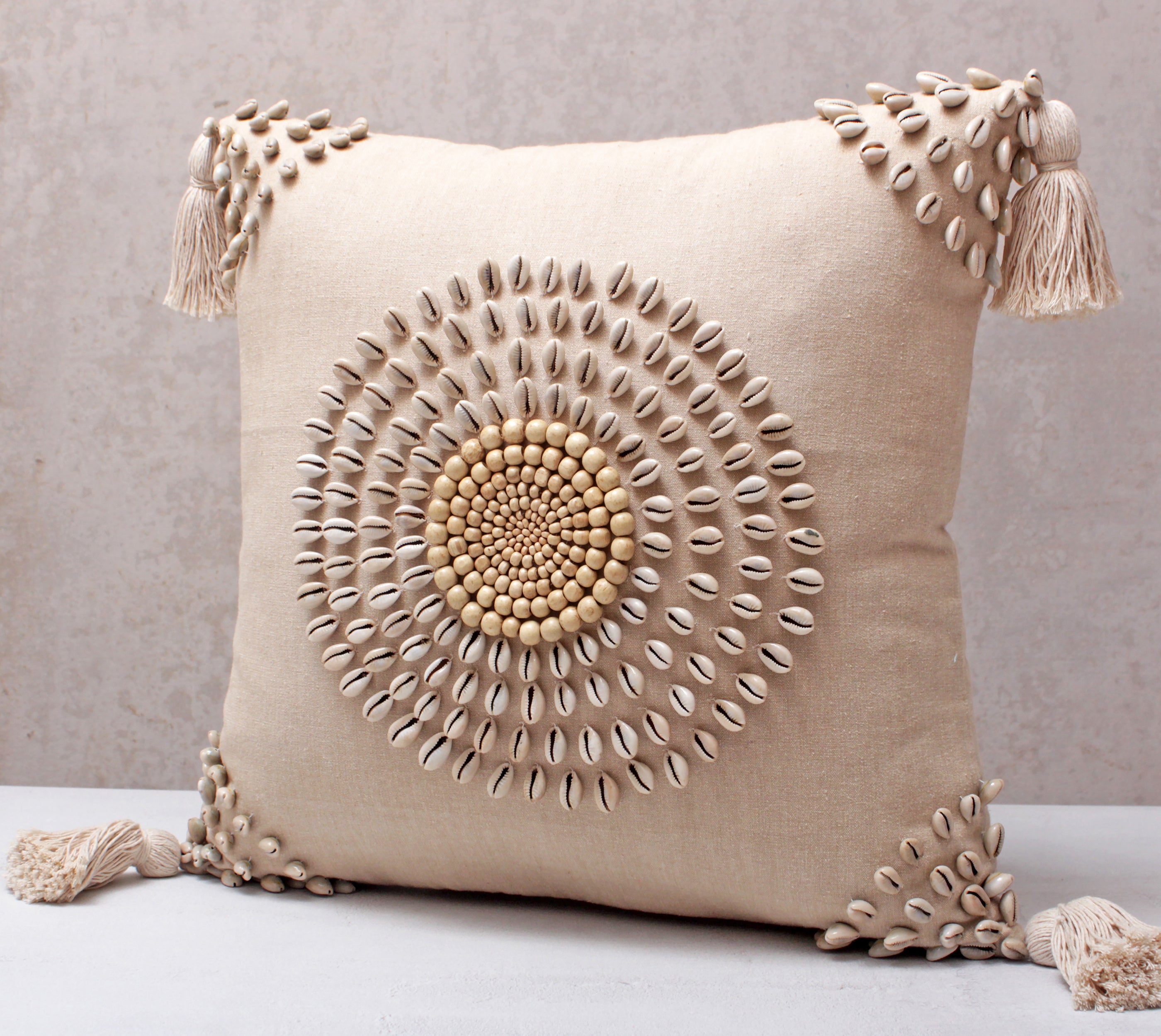 JUNIPER Light Beige Cotton Cushion Cover