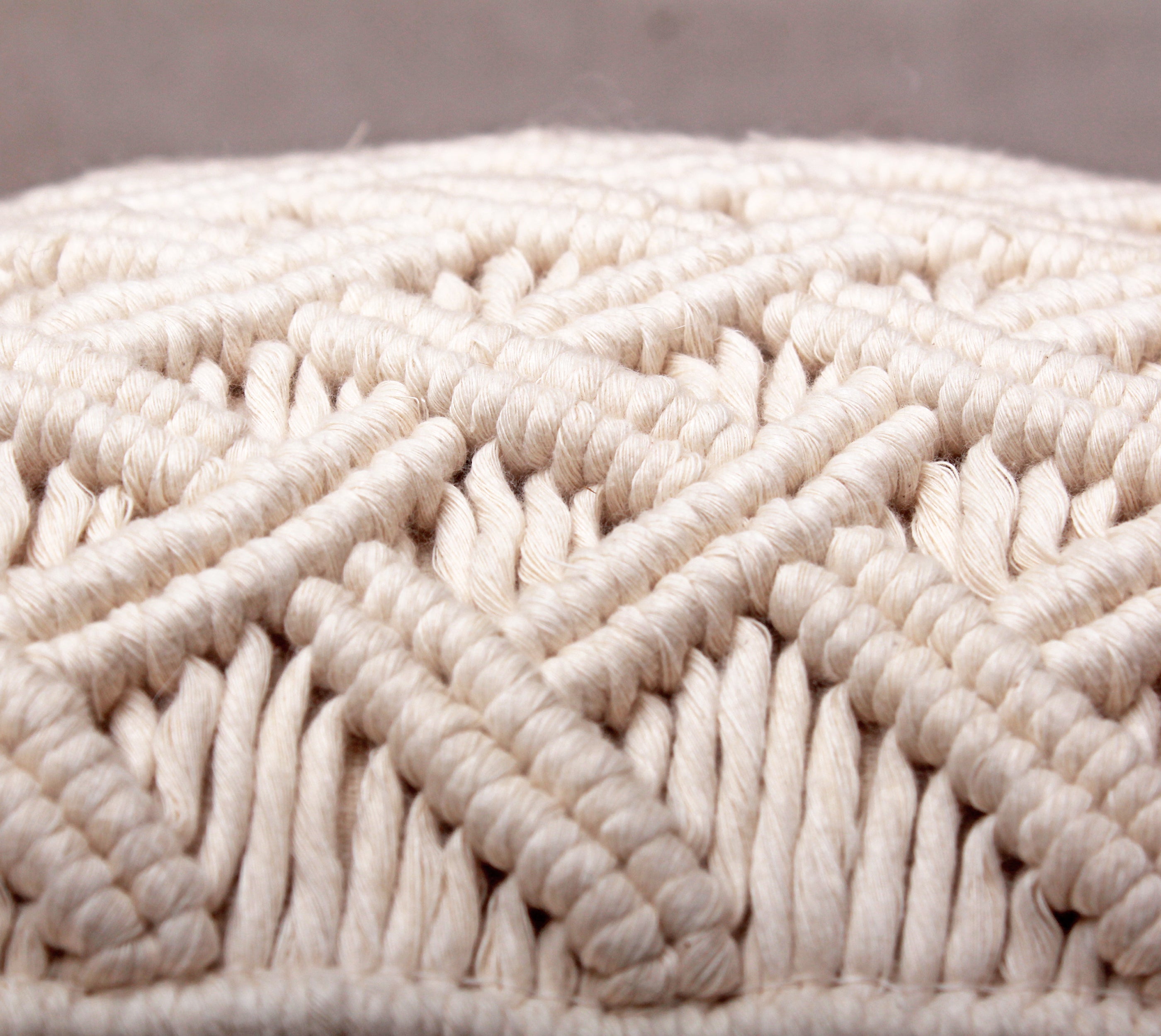 WREN Off-white Macrame Cotton Cushion Cover